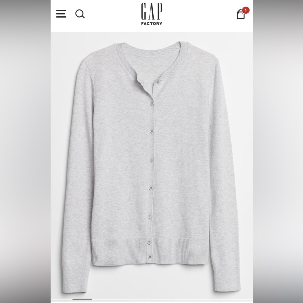 NWT - Gap Factory Crewneck Cardigans - Multiple Colors Available